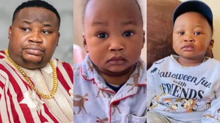 “The baby looks exactly like him” – Reactions as Lady who accused Cubana Chief Priest of fathering her child shares new photos of him