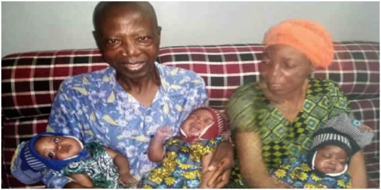 Retired teacher cries for help as wife welcomes triplets after 24 years