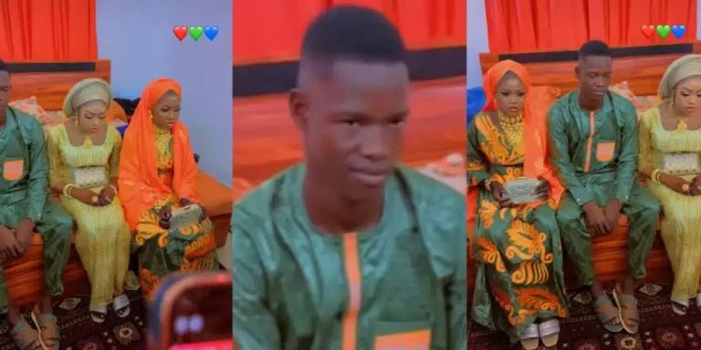 Reaction as young man goes viral after allegedly marrying three wives on the same day