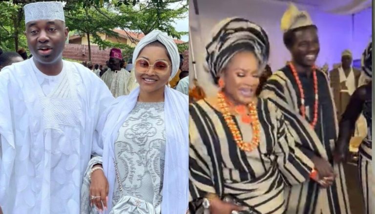 “Na husband dem fit snatch not children” – Kazim Adeoti absent as children walks down first wife on her 50th birthday