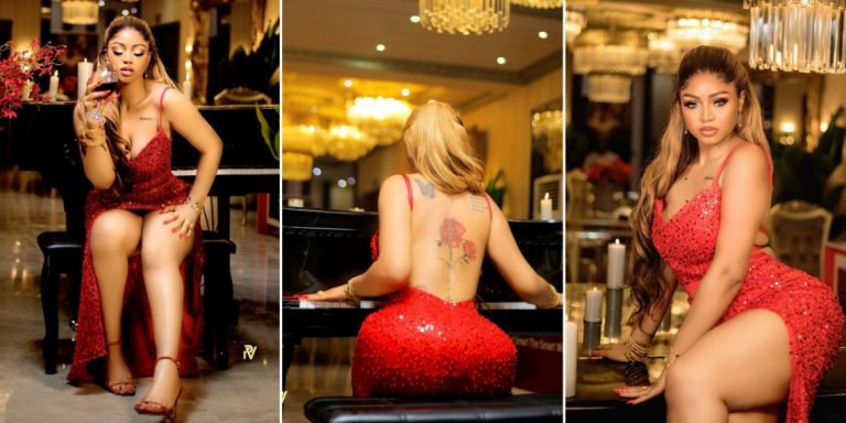 “Nigeria economy, you look beautiful” – Fans react massively as Regina Daniels flaunts her heavy backside