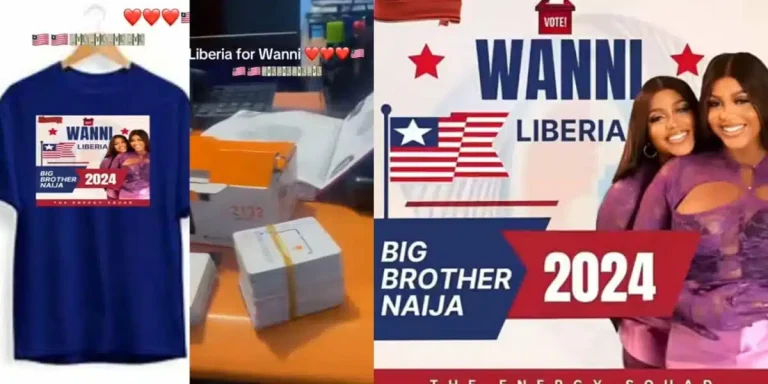 BBNaija: Fans in Liberia start campaign for Wanni, giving out free vouchers and T-shirts (Video)