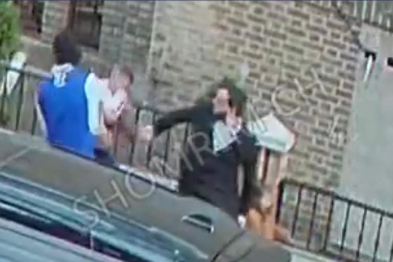 Moment masked man attempts to kidnap Jewish boy by snatching him out of his father’s arms in broad daylight (video)