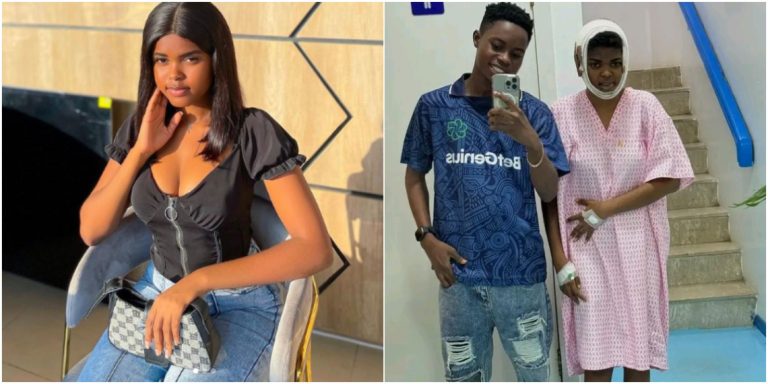 Thank you for being around me – Jadrolita tells Peller following her successful jawline surgery, he reacts