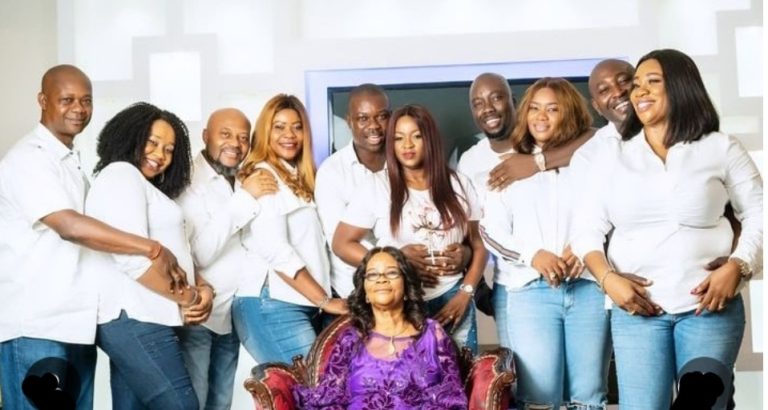 “Apart from Mama who’s gone, everyone else is alive, healthy and aging gracefully” – Obi Cubana writes as he shares throwback family photos