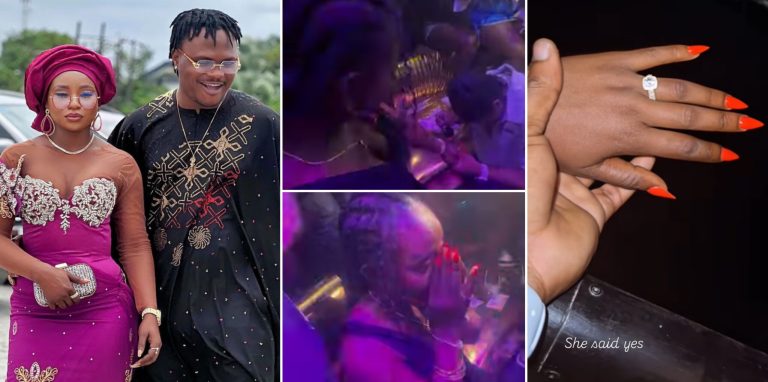 “This is so beautiful” – Checkout the heartwarming moment comedian Oluwadolarz engages longtime girlfriend (Video)