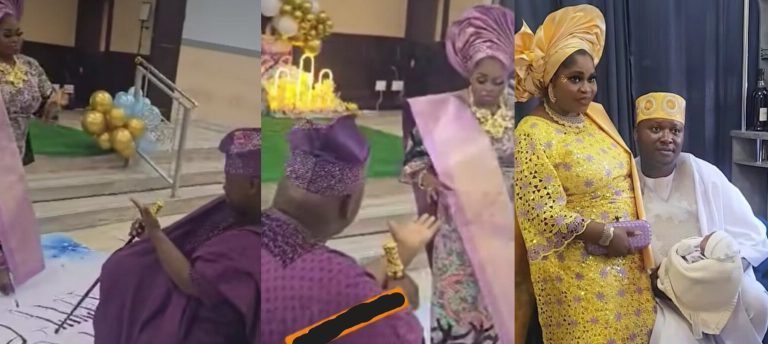 “The hubby has been watching Indian movies” – Actress Tawa Ajisefinni wows many as she and husband dance to an Indian song at their child’s naming ceremony in the US (Video)