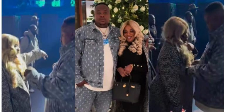 “My 100 million didn’t waste” – Cubana Chief Priest says as he and wife storm Davido’s concert in Amsterdam, shares romantic video