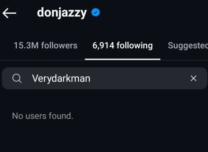 Don Jazzy unfollows Verydarkman amidst alleged N180m NGO fraud