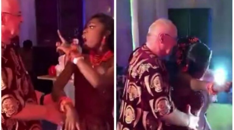 Reactions trail wedding scenes of Nigerian lady and her Caucasian lover