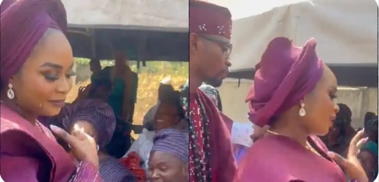 “Nobody will marry you with this your character” – Bride shoves ring in father’s face after he doubted she would find husband