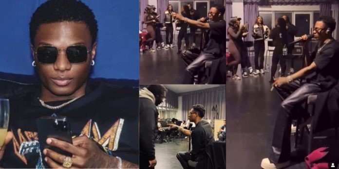 “This is so interesting to watch” – Wizkid spotted with backup singers rehearsing ahead of his album Morayo world tour (Video)