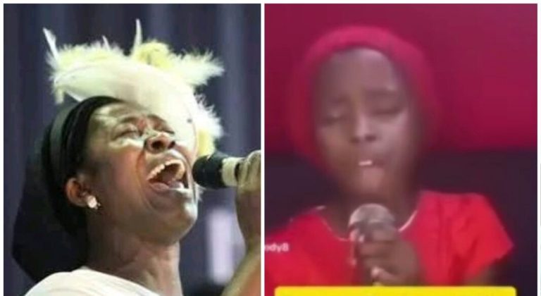 ”Her mum lives in her” – Osinachi’s daughter’s angelic voice during worship ignites divine memories of her late mum (Video)