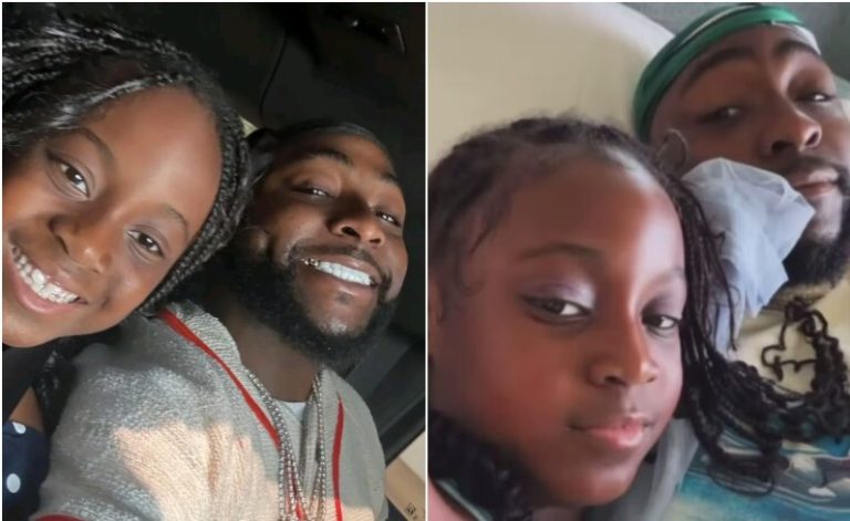 “This one is his twin, so pretty” – Davido’s adorable video with daughter Hailey goes viral