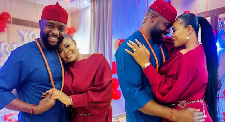 “My God-fearing odogwu and the only man who understands me” – Ruby Ojiakor pours praises on her fiance following engagement
