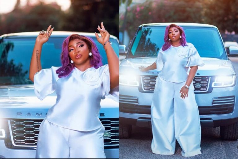 “My Odogwu husband came through in grand style” – Anita Joseph beams with joy as her husband, MC Fish surprises her with her dream car (Video)