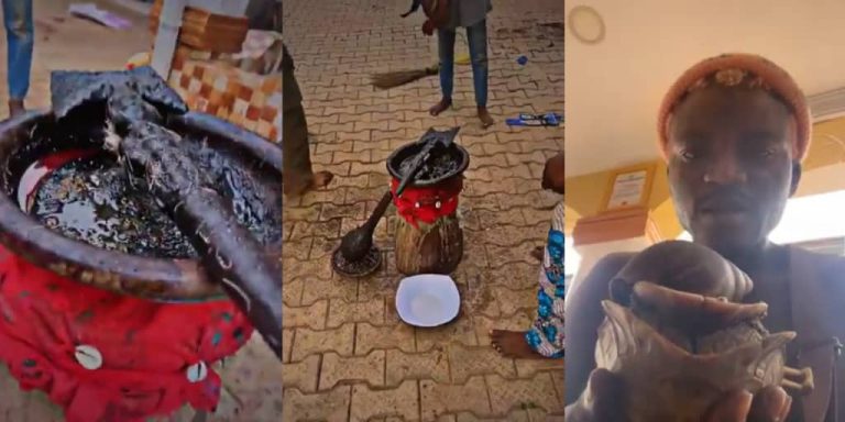 “Davido, Wizkid and Burna boy didn’t do all this to stay relevant on international stage” – Reaction as Portable showcases breakthrough charm and chants incantations in viral video