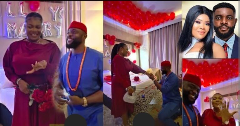 ”Is it proper for an Igbo man with red cap to kneel down and propose?” – Man asks following Ruby Ojiakor’s engagement