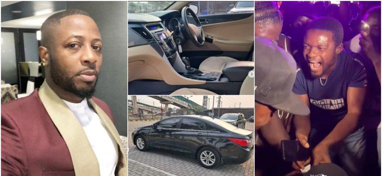 “Whatever you do please pray for GRACE” – Tunde Ednut surprises fans with car gifts at his birthday party