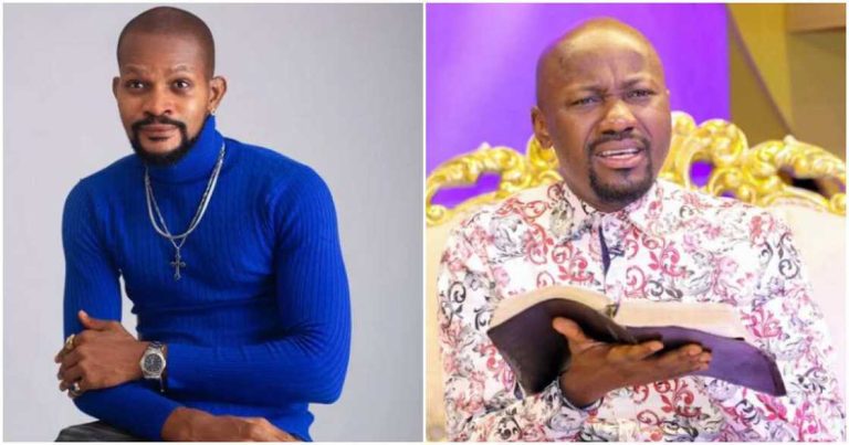 “Love na scam, so many ladies have seen hell in relationships” – Uche Maduagwu knocks Apostle Suleman over his preaching as he protests, says nothing concern Gospel teaching with “Love na scam” (Video)