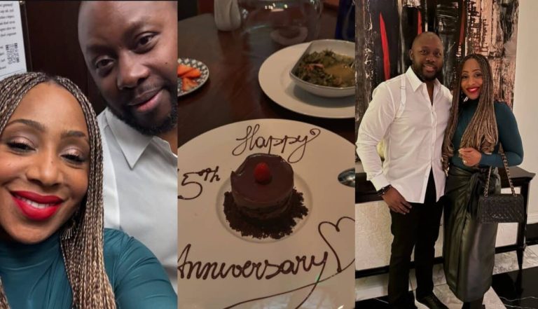 Dakore Egbuson-Akande and hubby mark 15th wedding anniversary, 19 years of togetherness