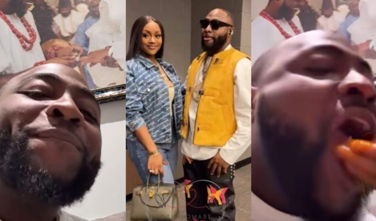 “Look at this people” – Davido father gushes as Chioma nurse and feeds her sick husband, Davido like a baby (Video)