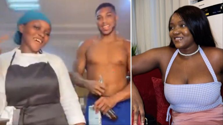 “If na nollywood them for don marry” – Reaction as video of Anthony Joshua and his private chef in kitchen trends (Watch)