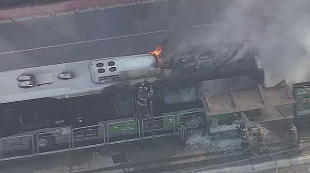 Plane crashes into a bus ‘while attempting emergency landing on a street’ in Sao Paulo (Video)