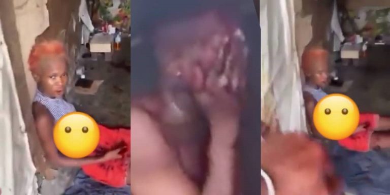 “Why relationship and love go dey reach this stage” – Reaction as man stabs girlfriend in stomach with knife in Lagos (Video)