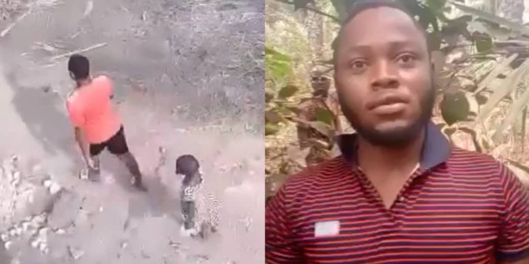 “See him narrating his cr!me without fear, dey for beat am” – Reaction as man confesses to having s@x with 5-year-old girl, reveals he only did doggy style with her (Video)