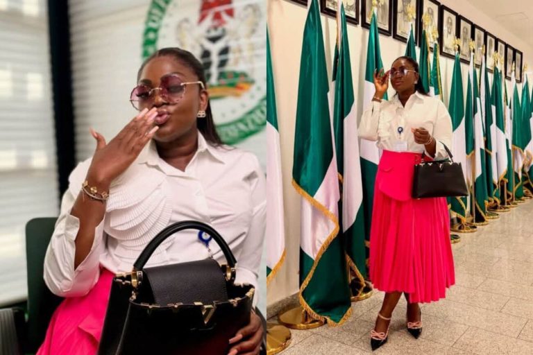 “Incoming senator” – Eniola Badmus hints at new ambition as she resumes office duty at the National House of Assembly, Abuja (Photos)