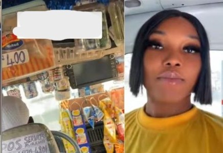 “I too love my country” – Lady in shock as bus driver sells bread, butter and more inside his vehicle (Video)