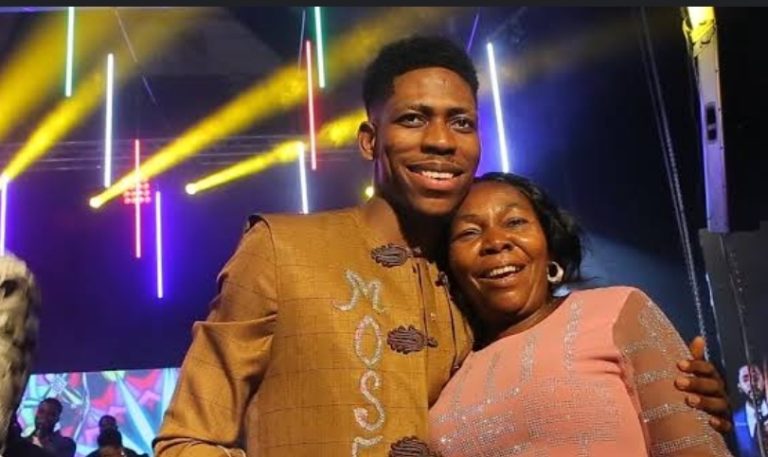 “This is very special” – Moses Bliss emotional as mother prays for him on 30th birthday