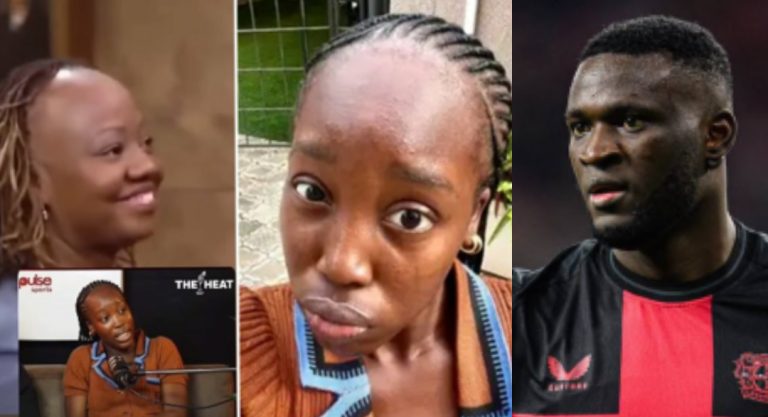 “See hairline” – Victor Boniface fires back at lady who described him as a talentless footballer