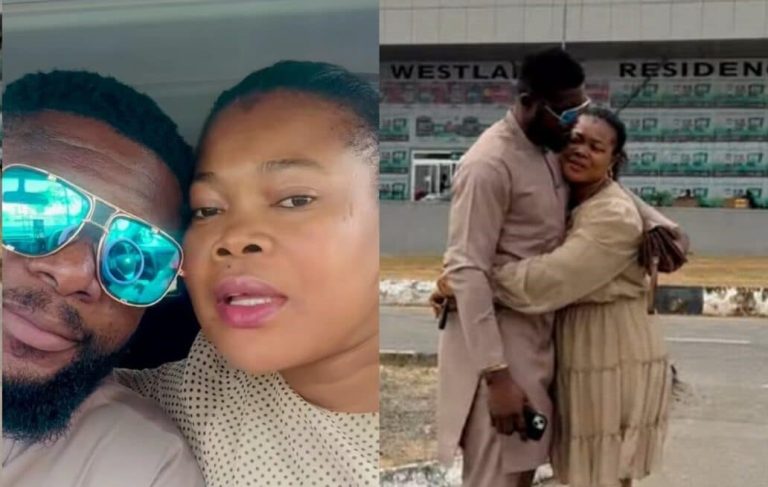 “Odogwu has to work to take care of his Queen” – Emotional moment Ruby Ojiakor accompanied her husband to the airport as he returns to work, weeks after their wedding (Video)