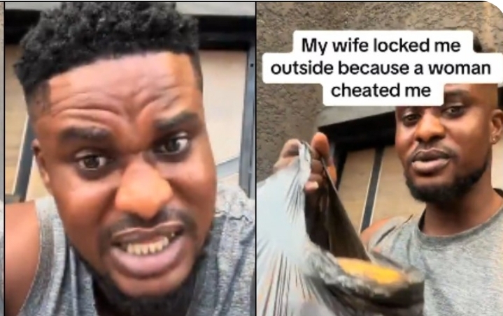 Man laments as wife locks him outside after plantain seller cheated him