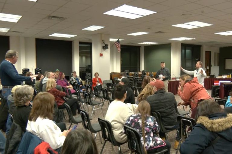 School board meeting descends into chaos as parents fume over LGBTQIA book depicting n@k£d people (video)